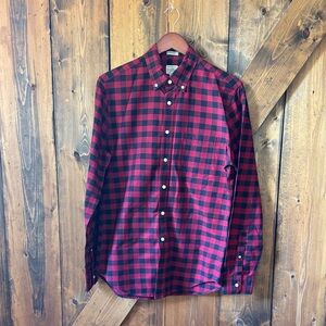 J. Crew Red and Black Plaid Button Down Shirt